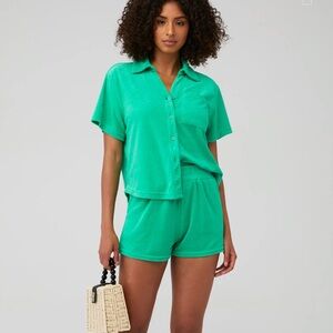 Araminta James Terry Button Down Shirt | FashionPass | Nordstrom | Matching Set